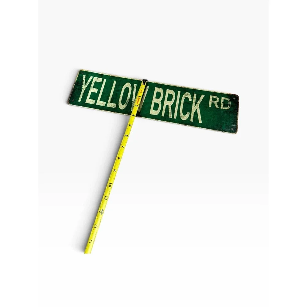 New Novelty Collectible Metal Sign YELLOW BRICK RD street sign green
